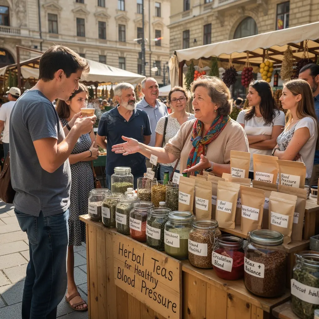 Friss gyógynövények a teához, mint a rozmaring és a menta, a vérnyomás csökkentésére.